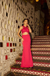 Pink mirage skirt top
